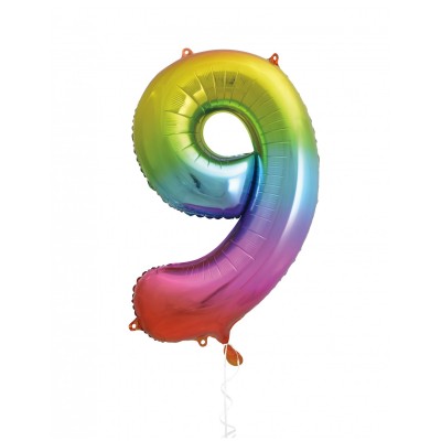 GLOBO FOIL 86CM ARCOIRIS N.9