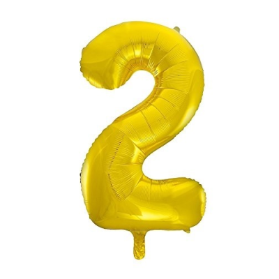 GLOBO FOIL 86 CM-ORO N.2