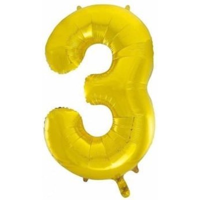 GLOBO FOIL 86 CM-ORO N.3