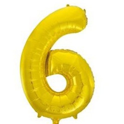 GLOBO FOIL 86 CM-ORO N.6
