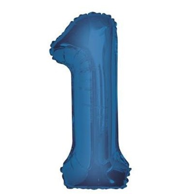 GLOBO FOIL 86 CM-AZUL N.1
