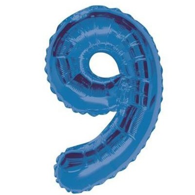GLOBO FOIL 86 CM-AZUL N.9