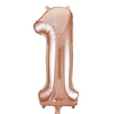 GLOBO FOIL 86 CM ROSA GOLD N.1