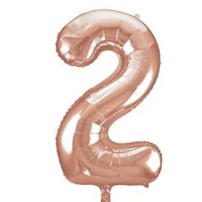 GLOBO FOIL 86 CM ROSA GOLD N.2