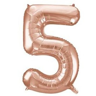 GLOBO FOIL 86 CM ROSA GOLD N.5