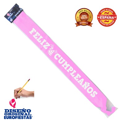 BANDA ROSA FELIZ CUMPLEAÑOS