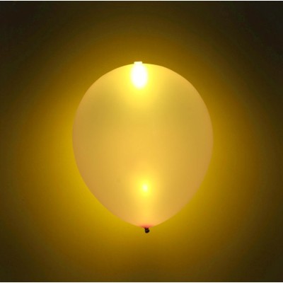 GLOBO LATEX CON LED ORO 5 UND