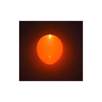 GLOBOS LATEX CON LED NARANJA 5 UND