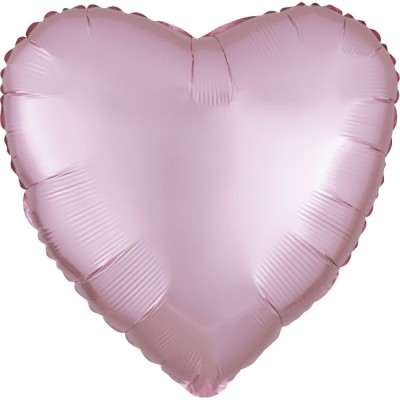 GLOBO CORAZON SATIN ROSA 18'
