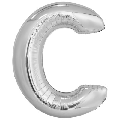 GLOBO LETRA C PLATA 100 CM