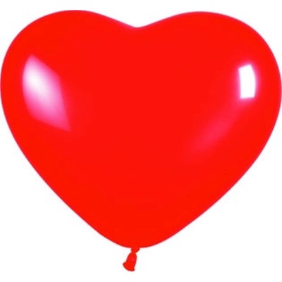 GLOBO LATEX  CORAZON ROJO 15 CM