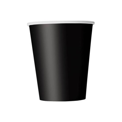 VASOS CARTON NEGRO 354 ML 10 UND