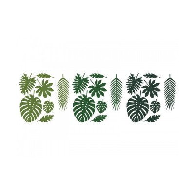 DECO HOJAS ALOHA  21 PZAS