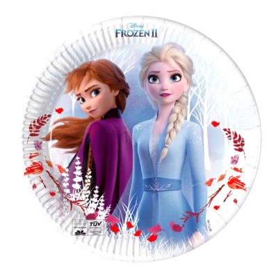 PLATO CARTON FROZEN 20 CM 8 UND