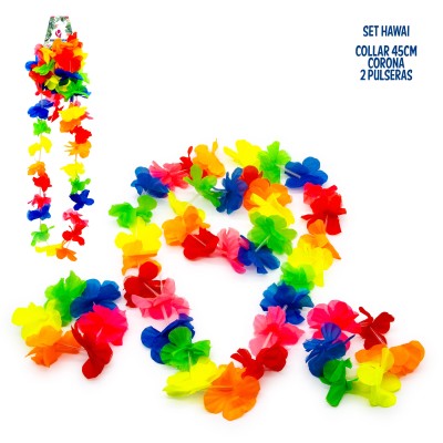 SET HAWAI FLORES MULTICOLOR FLUOR