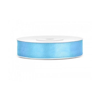 ROLLO CINTA SATIN CELESTE 12 MM X 25 MTRS