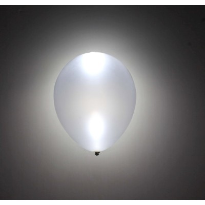 GLOBOS LATEX LED PLATA 5 UND