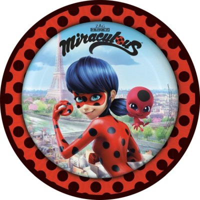PLATOS 23 CM LADYBUG 8 UND
