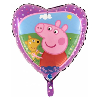 GLOBO CORAZON PEPPA PIG 46 CM