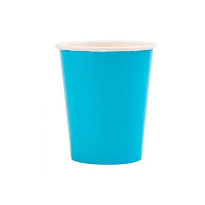 VASOS CARTON TURQUESA 8 UND 250 CC