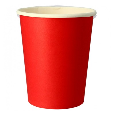 VASOS CARTON ROJO 8 UND 250 CC