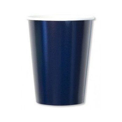 VASOS CARTON AZUL MARINO 8 UND 250 CC