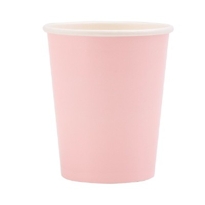 VASOS CARTON ROSA PASTEL 8 UND 250 CC