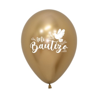 GLOBO LATEX ¨MI BAUTIZO¨ ORO 12 UND