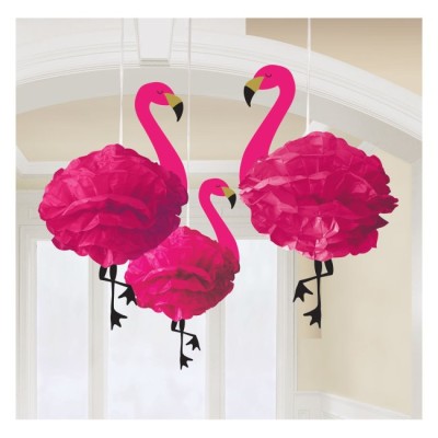 COLGANTE POMPON FLAMINGO 3 UND