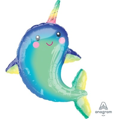GLOBO FOIL BALLENA UNICORNIO 73 CM