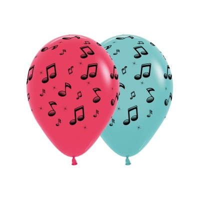 GLOBOS LATEX MUSICA 30 CM 12 UND