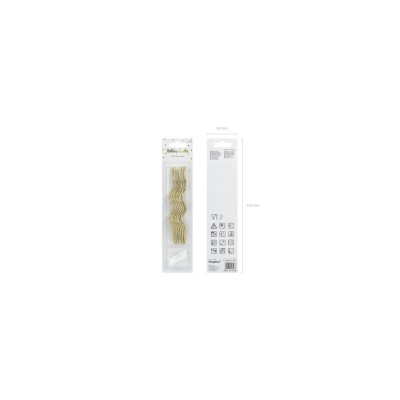 VELAS ESPIRAL ORO 8 UND 14 CM