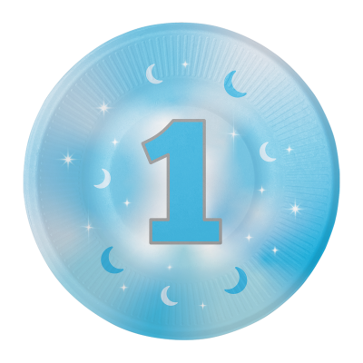 PLATO 18 CM AZUL 1ER CUMPLE ¨ONE LITTLE STAR¨