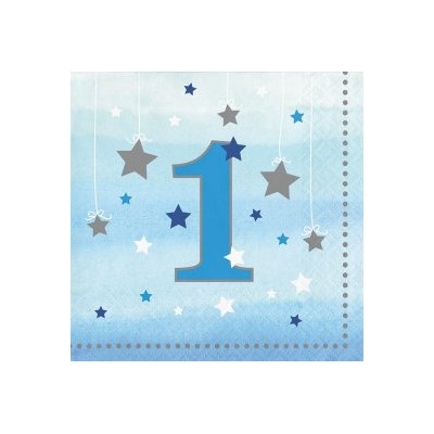 SERVILLETAS 25 CM 1ER AÑO NIÑO 16 UND