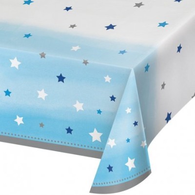 MANTEL PLASTICO 1ER CUMPLE NIÑO 137 X 259 CM