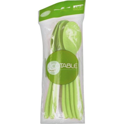 CUCHARAS COMPOSTABLE VERDE 6 UND