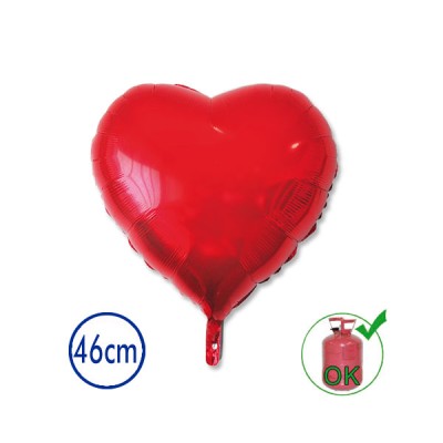 GLOBO FOIL CORAZON ROJO 46 CM