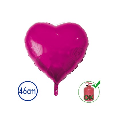 GLOBO FOIL CORAZON ROSA 46 CM