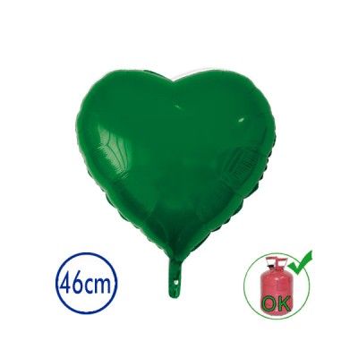 GLOBO FOIL CORAZON VERDE 46 CM