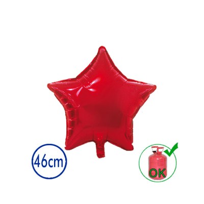 GLOBO FOIL ESTRELLA ROJO 46 CM
