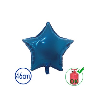 GLOBO FOIL ESTRELLA AZUL 46 CM