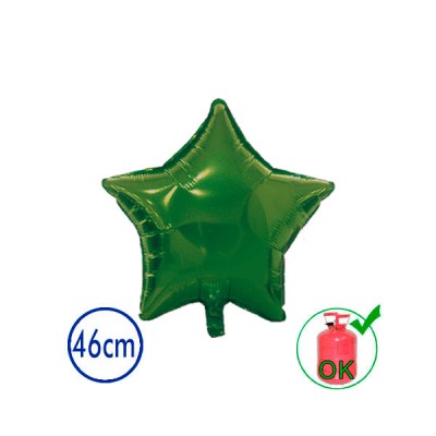 GLOBO FOIL ESTRELLA VERDE 46 CM