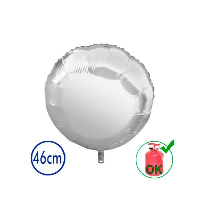 GLOBO CIRCULO PLATA 46 CM (18')