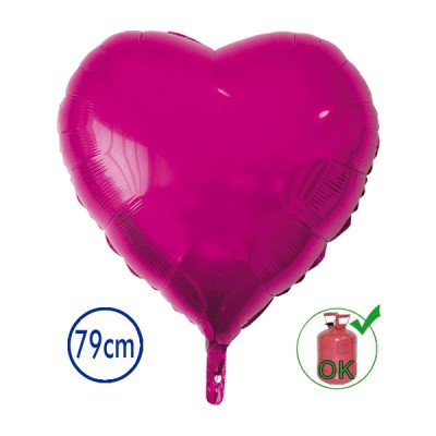 GLOBO FOIL CORAZON ROSA 79 CM