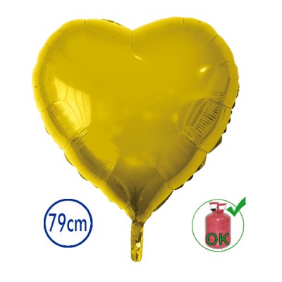GLOBO FOIL CORAZON ORO 79 CM