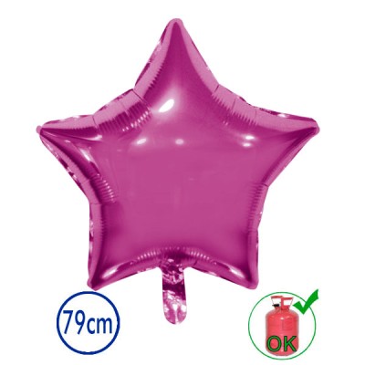 GLOBO FOIL ESTRELLA ROSA 79 CM