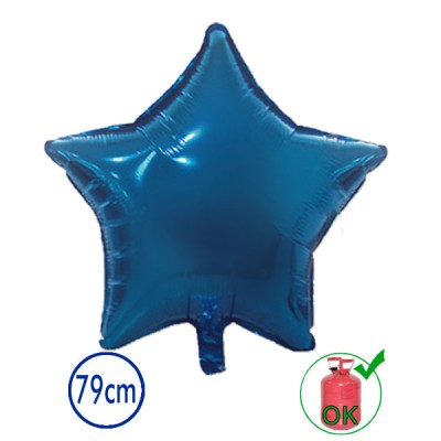 GLOBO FOIL ESTRELLA AZUL 79 CM
