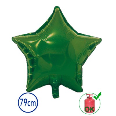 GLOBO FOIL ESTRELLA VERDE 79 CM