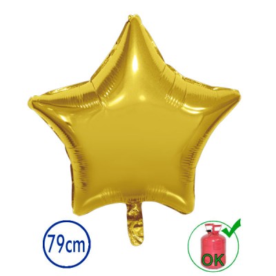 GLOBO FOIL ESTRELLA ORO 79 CM