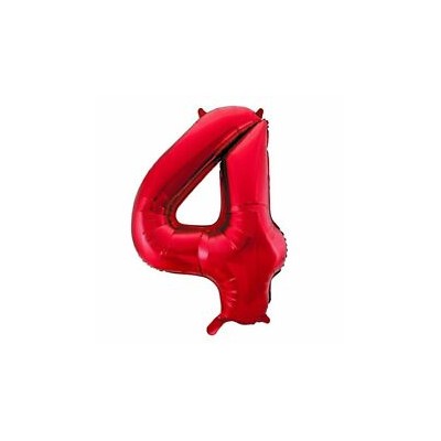 GLOBO ROJO 88 CM NUM. 4
